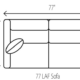 2024 Lowell 77 LAF Sofa
