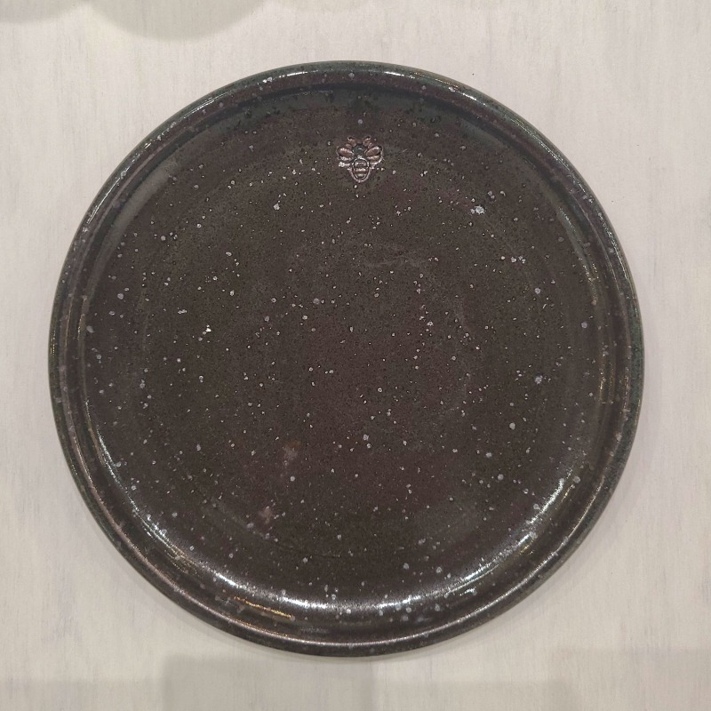 Firebrand Pottery, Handmade Fiorella Bee Salad Plates - Green