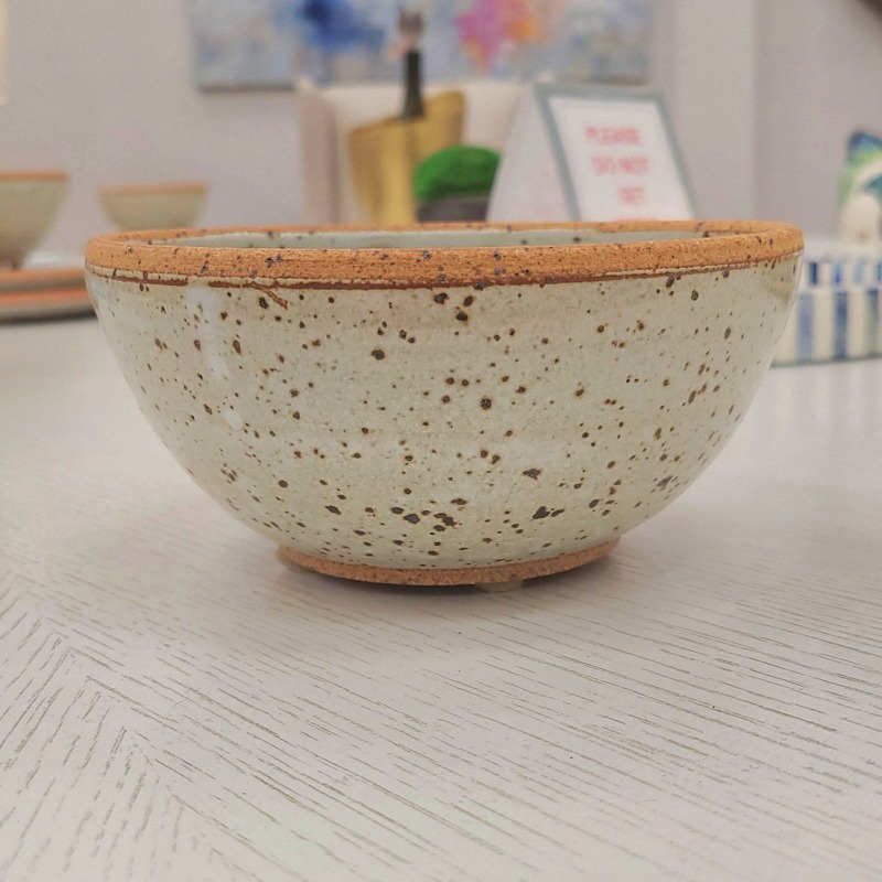 Firebrand Pottery, Handmade Fiorella Banded Dinner Bowl