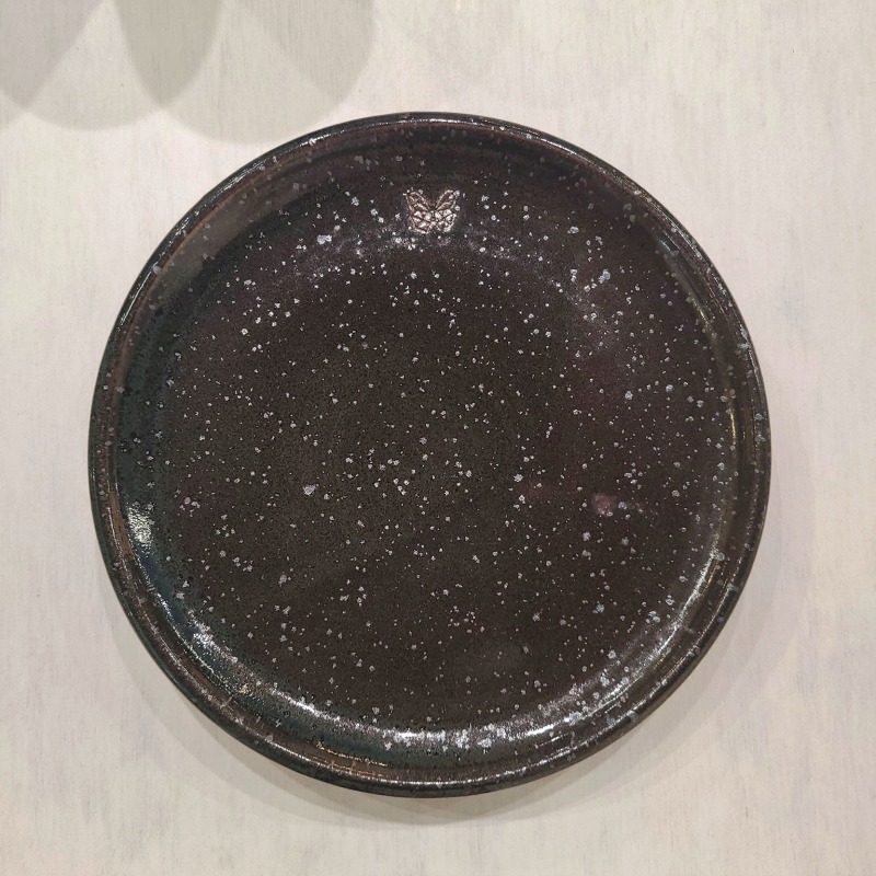Firebrand Pottery, Handmade Fiorella Butterfly Salad Plates - Green