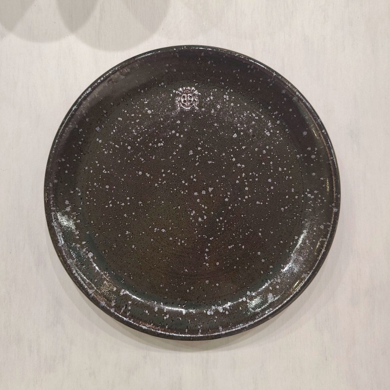 Firebrand Pottery, Handmade Fiorella Ladybug Salad Plates - Green